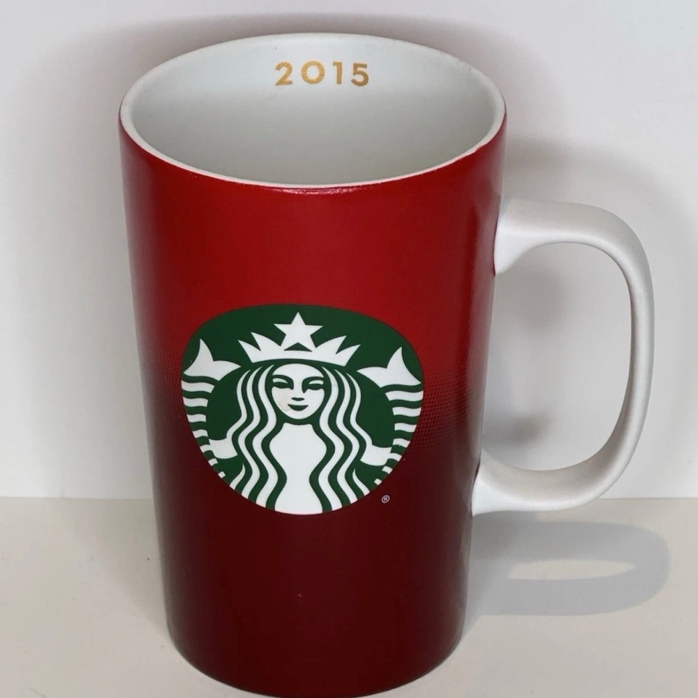 Starbucks Red and White Mug with Logo